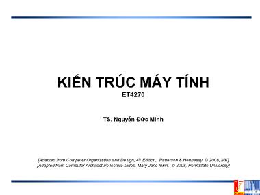 Bài giảng Kiến trúc máy tính - Chương 2: Ngôn ngữ máy tính và phép toán - Nguyễn Đức Minh