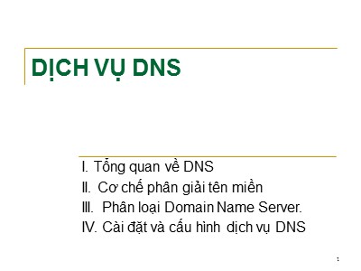 Bài giảng Mạng máy tính - Chương 8: Dịch vụ DNS