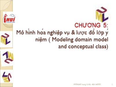 Bài giảng Phân tích thiết kế hệ thống bằng UML - Chương 5: Mô hình hóa nghiệp vụ & lược đồ lớp ý niệm ( Modeling domain model and conceptual class) - Đại học Công nghiệp TP.HCM