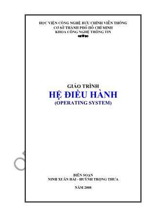 Giáo trình Hệ điều hành (Operating System) - Phần 1 - Ninh Xuân Hải