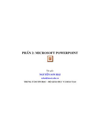 Giáo trình Micorsoft Powerpoint - Nguyễn Sơn Hải