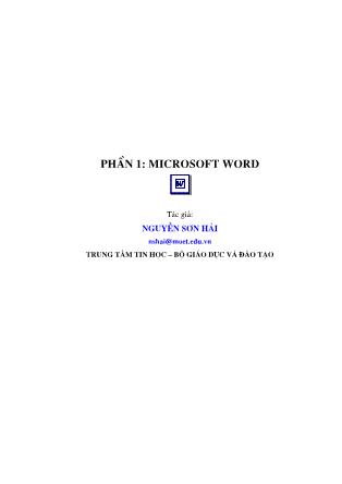 Giáo trình Microsoft Word - Nguyễn Sơn Hải