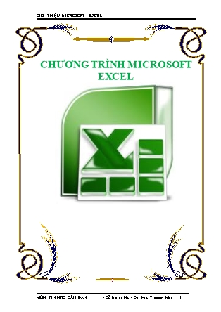 Giáo trình Tin hoc căn bản - Chương trình Microsoft Excel - Đỗ Mạnh Hà