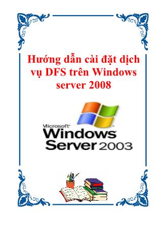 Hướng dẫn cài đặt dịch vụ DFS trên Windows server 2008 - LiveClub Hoa Sen
