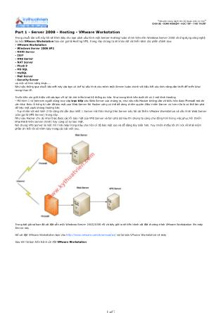 Hướng dẫn cấu hình Server Hosting trên Windows Server 2008 - Part 1: VMware Workstation