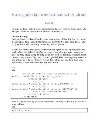 Hướng dẫn lập trình cơ bản với Android - Part 16