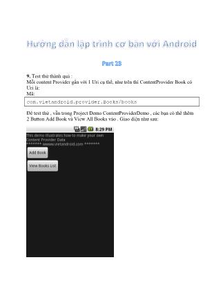 Hướng dẫn lập trình cơ bản với Android - Part 23