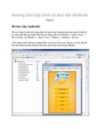 Hướng dẫn lập trình cơ bản với Android - Part 3