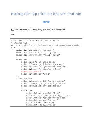 Hướng dẫn lập trình cơ bản với Android - Part 8