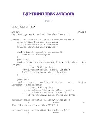Lập trình trên Android - Part 3