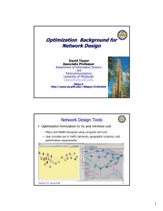 Network Design - Chapter 5: Optimization Background for Network Design - University of Pittsburgh
