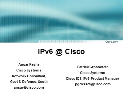 So sánh Cisco và Ipv6