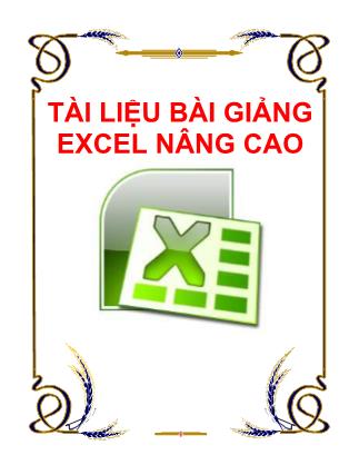 Tài liệu bài giảng Excel nâng cao - Công ty CP ĐT & PT Viễn Thông Miền Tây