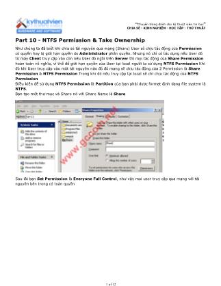Tài liệu Máy tính cơ bản - Part 10: NTFS Permission & Take Ownership