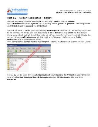 Tài liệu Máy tính cơ bản - Part 15: Folder Redirected, Script