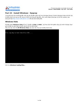 Tài liệu Máy tính cơ bản - Part 19: Install Windows - Sysprep