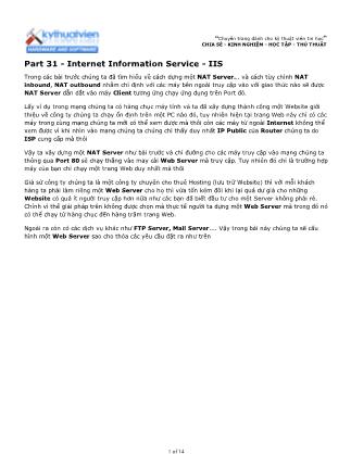 Tài liệu Máy tính cơ bản - Part 31: Internet Information Service (IIS)