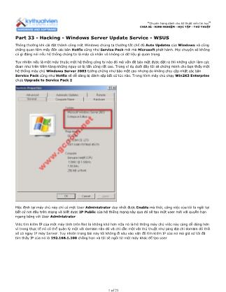 Tài liệu Máy tính cơ bản - Part 33: Hacking, Windows Server Update Service (WSUS)