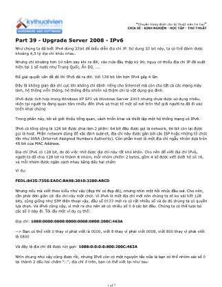 Tài liệu Máy tính cơ bản - Part 39: Upgrade Server 2008 - IPv6