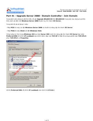 Tài liệu Máy tính cơ bản - Part 42: Upgrade Server 2008 - Domain Controller - Join Domain