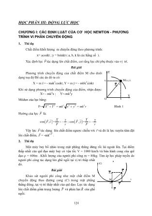 Giáo trình Bài tập Cơ học lý thuyết - Phần 2: Động lực học