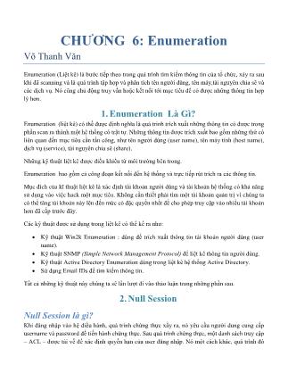 Giáo trình Bảo mật mạng - Chương 6: Enumeration - Võ Thanh Văn