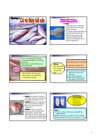 Giáo trình Các nhóm hàng thực phẩm - Chương 2: Cá và thuỷ hải sản