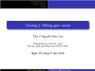 Bài giảng Toán cao cấp - Chương 2: Không gian vector - Nguyễn Phúc Sơn