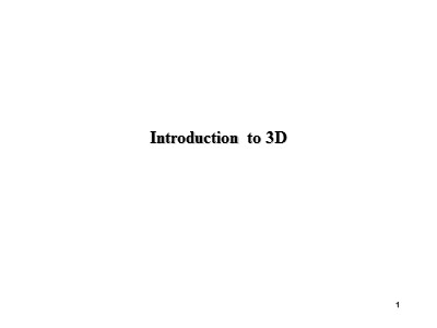 Bài giảng Introduction to 3D