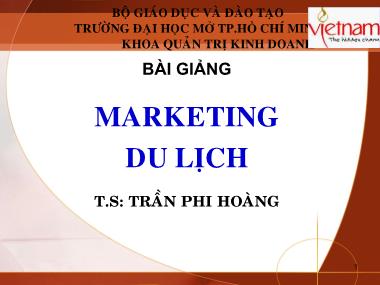 Bài giảng Marketing du lịch - Trần Phi Hoàng
