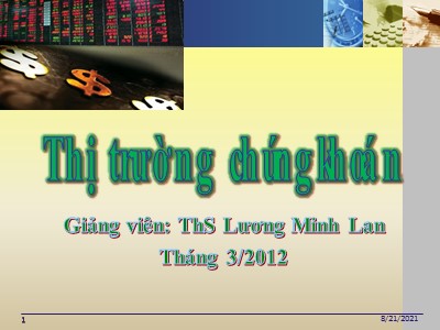 Bài giảng Thị trường chứng khoán - Phần 2: Thị trường sơ cấp - Lương Minh Lan