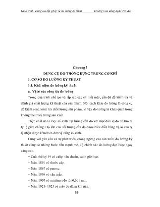 Giáo trình Dung sai lắp ghép và đo lường kỹ thuật (Phần 2) - Trường Cao đẳng nghề Yên Bái