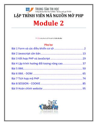 Giáo trình Lập trình viên mã nguồn mở PHP - Module 2