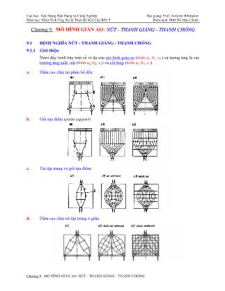 Giáo trình Phân tích ứng xử và thiết kế kết cấu bê tông cốt thép - Chương 9: Mô hình giàn ảo: Nút - Thanh giằng - Thanh chống