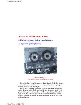 Giáo trình Vật lý - Chương XV: Khối Casssette và Bộ cơ