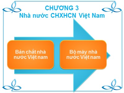 Bài giảng Pháp luật đại cương - Chương 3: Nhà nước Cộng hòa xã hội chủ nghĩa Việt Nam