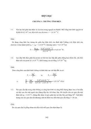 Bài tập môn Vật lý đại cương 2 (Có đáp án)