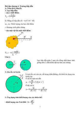 Bài tập môn Vật lý đại cương - Chương 4: Trường hấp dẫn