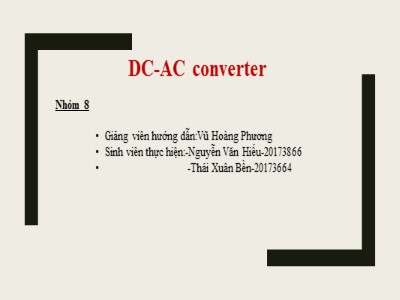 Đề tài DC-AC converter