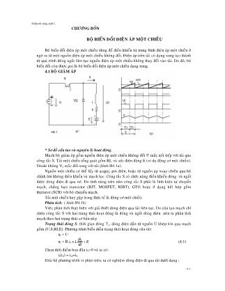 Giáo trình Điện tử công suất 1 - Chương 4: Bộ biến đổi điện áp một chiều (Phần 1)