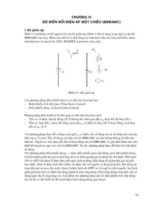 Giáo trình Điện tử công suất - Chương IV: Bộ biến đổi điện áp một chiều