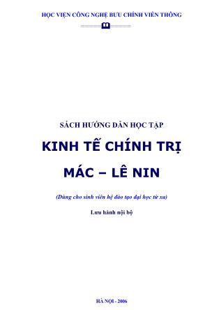 Giáo trình Kinh tế chính trị Mác-Lênin - Nguyễn Quang Hạnh