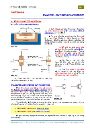 Giáo trình Kỹ thuật điện điện tử - Chương 9: Transistor – các phương pháp phân cực