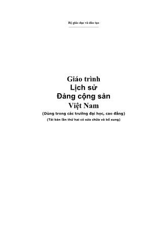 Giáo trình Lịch sử Đảng Cộng sản Việt Nam - Lê Mậu Hãn