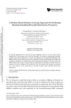 A Median-Based Machine-Learning Approach for Predicting Random Sampling Bernoulli Distribution Parameter