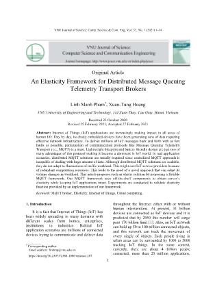 An Elasticity Framework for Distributed Message Queuing Telemetry Transport Brokers