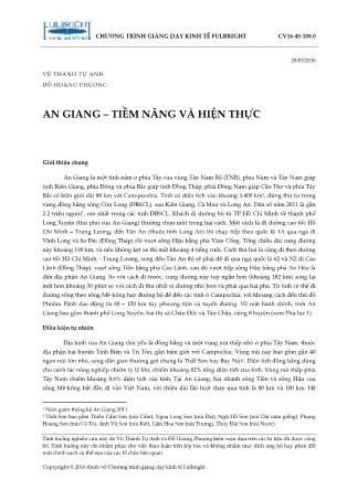 An Giang – tiềm năng và hiện thực