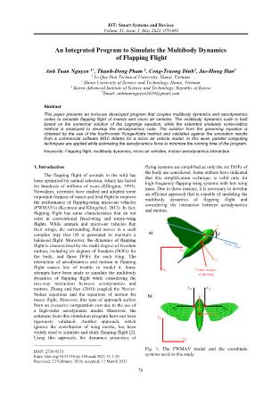 An Integrated Program to Simulate the Multibody Dynamics of Flapping Flight