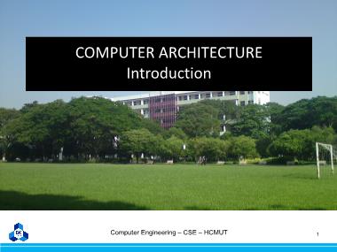 Bài giảng Computer Architecture - Introduction