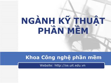 Bài giảng Ngành kỹ thuật phần mềm